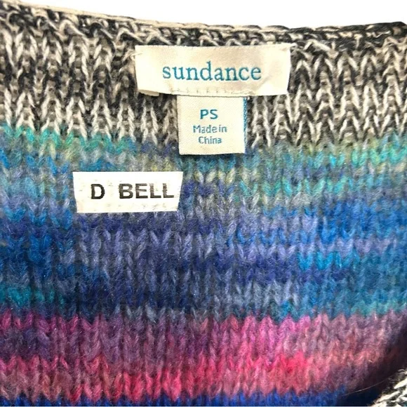 Sundance PS merino wool knit sweater cardigan horn toggle closure multi color - Picture 6 of 13